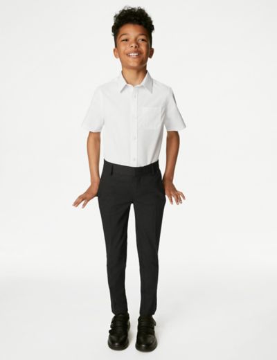 Boys' Super Skinny Longer Length School Trousers (2-18 Yrs)