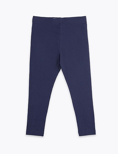 Marks & Spencer Clothing Pants Leggings Cotton Rich Plain Leggings 2-7 Yrs 