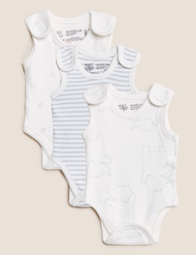 Pack 3 bodies bebés prematuros 100% algodón (3 lbs-4 lbs) | M&S ES