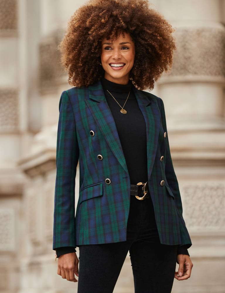 M&s checked blazer deals