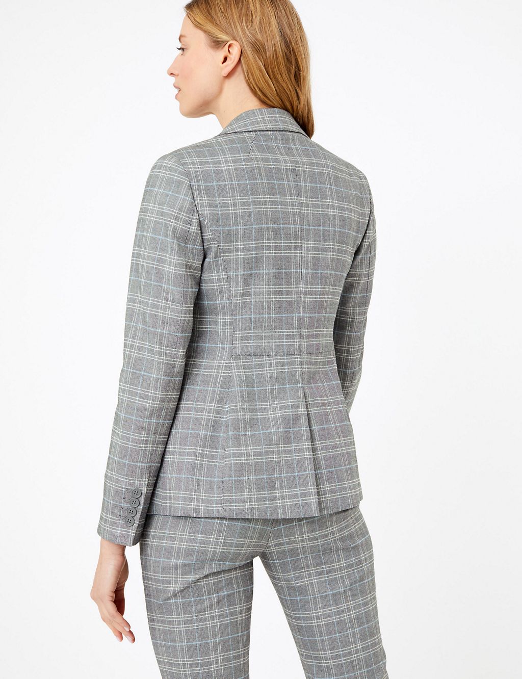 Tailored Checked Single Breasted Blazer 4 of 4