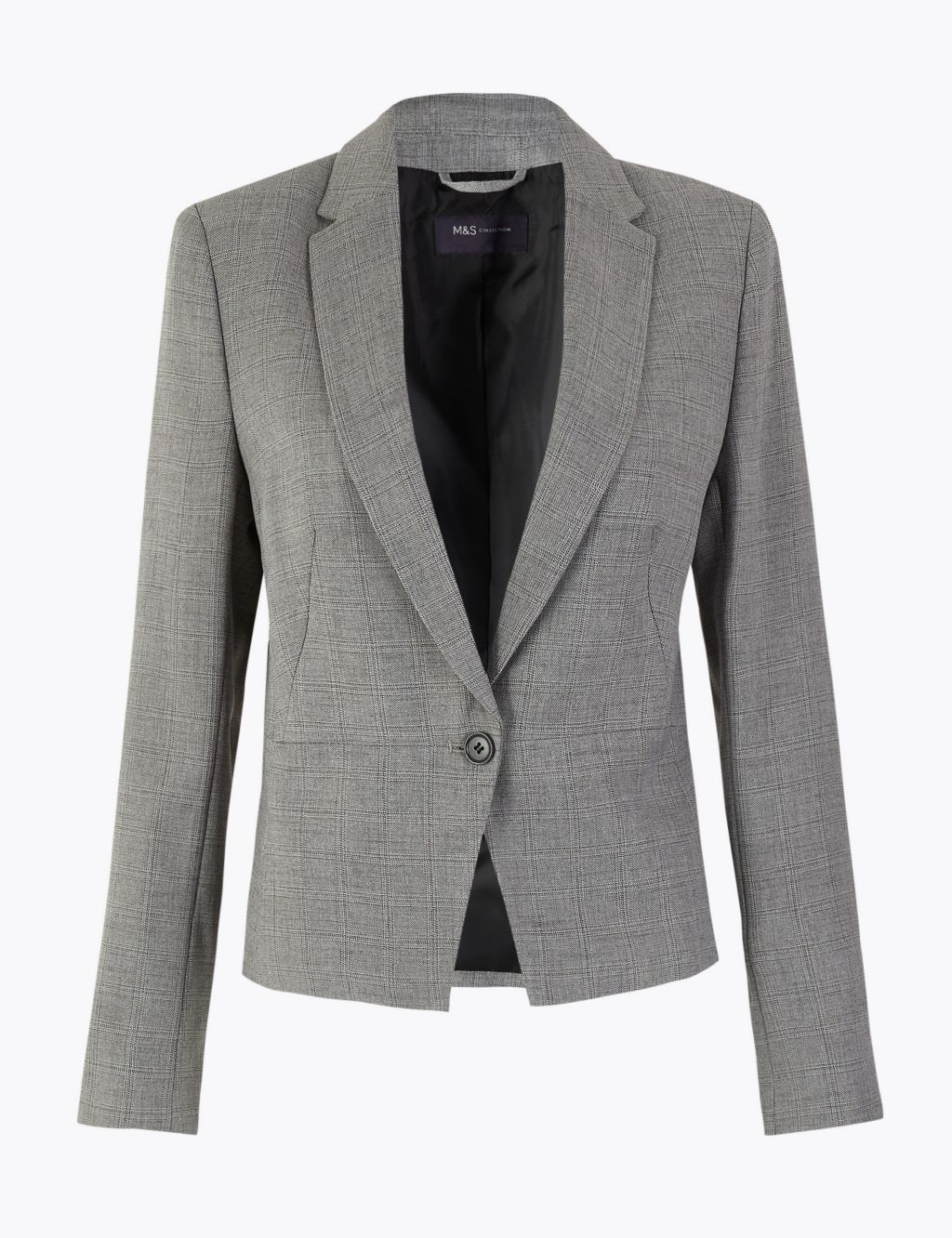 Tailored Checked Single Breasted Blazer | M&S Collection | M&S