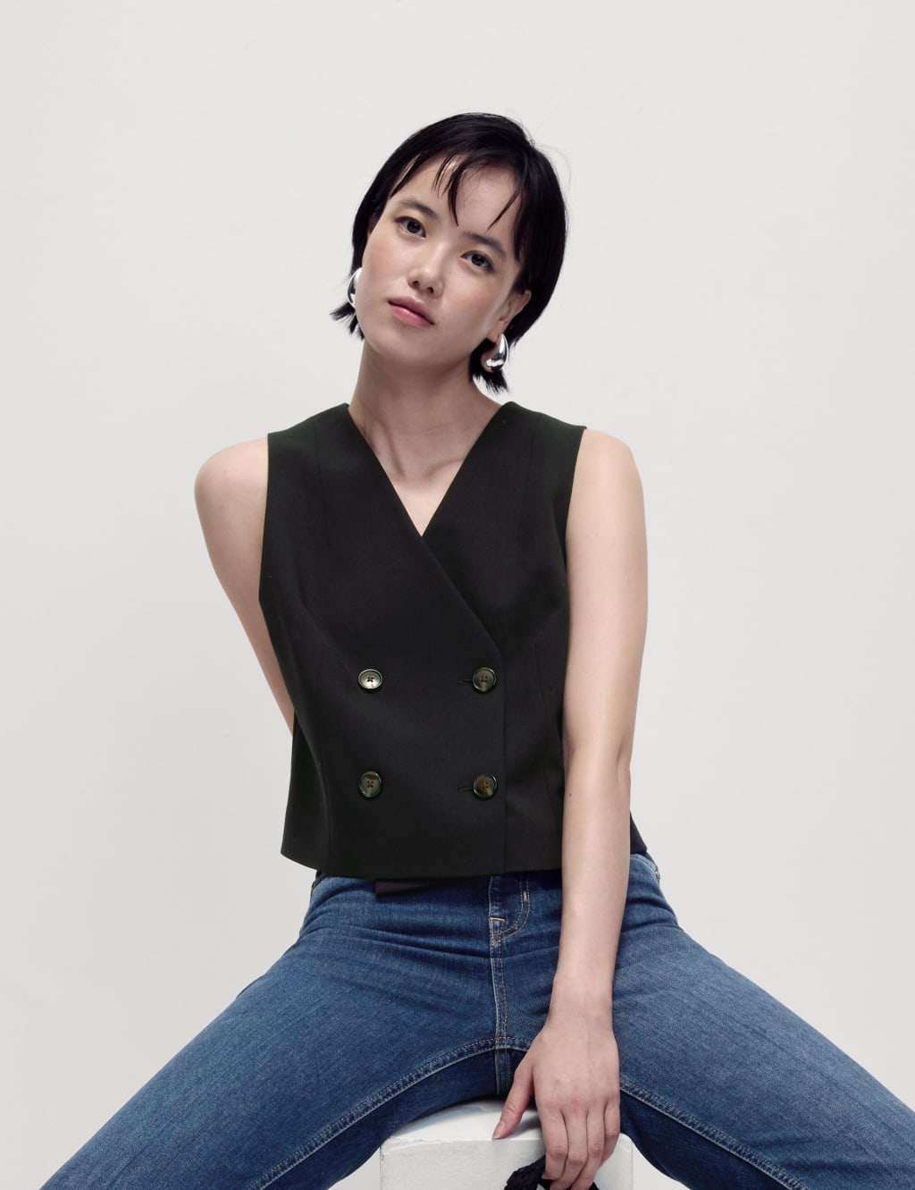 Tailored Double Breasted Waistcoat | M&S Collection | M&S