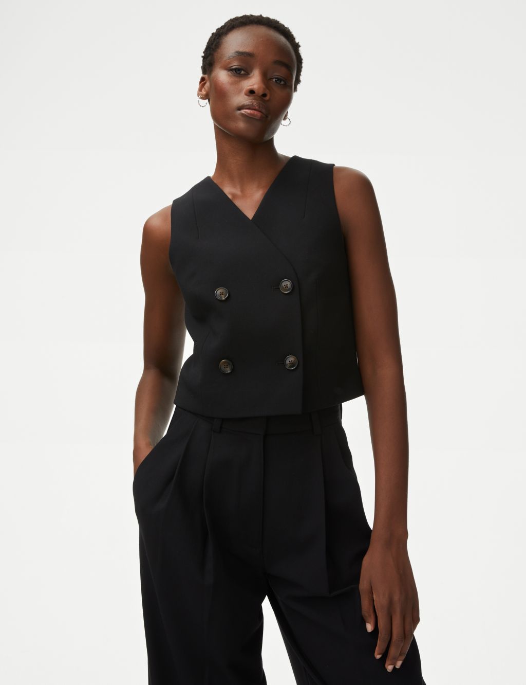 Tailored Double Breasted Waistcoat | M&S Collection | M&S