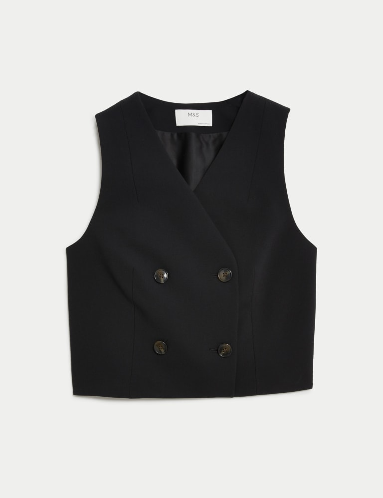 U neck best sale double breasted waistcoat