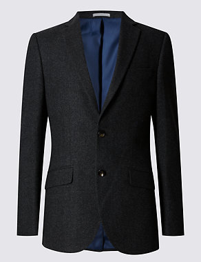 Tailored Fit 2 Button Donegal Jacket with Wool Image 2 of 7