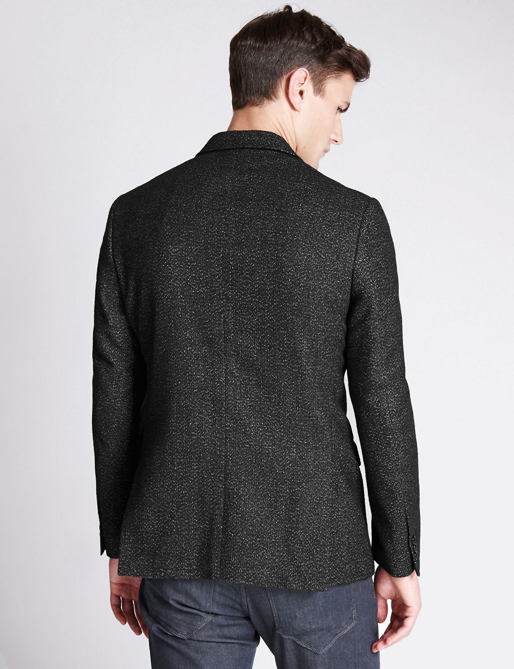 Tailored Fit 2 Button Textured Jacket 2 of 7