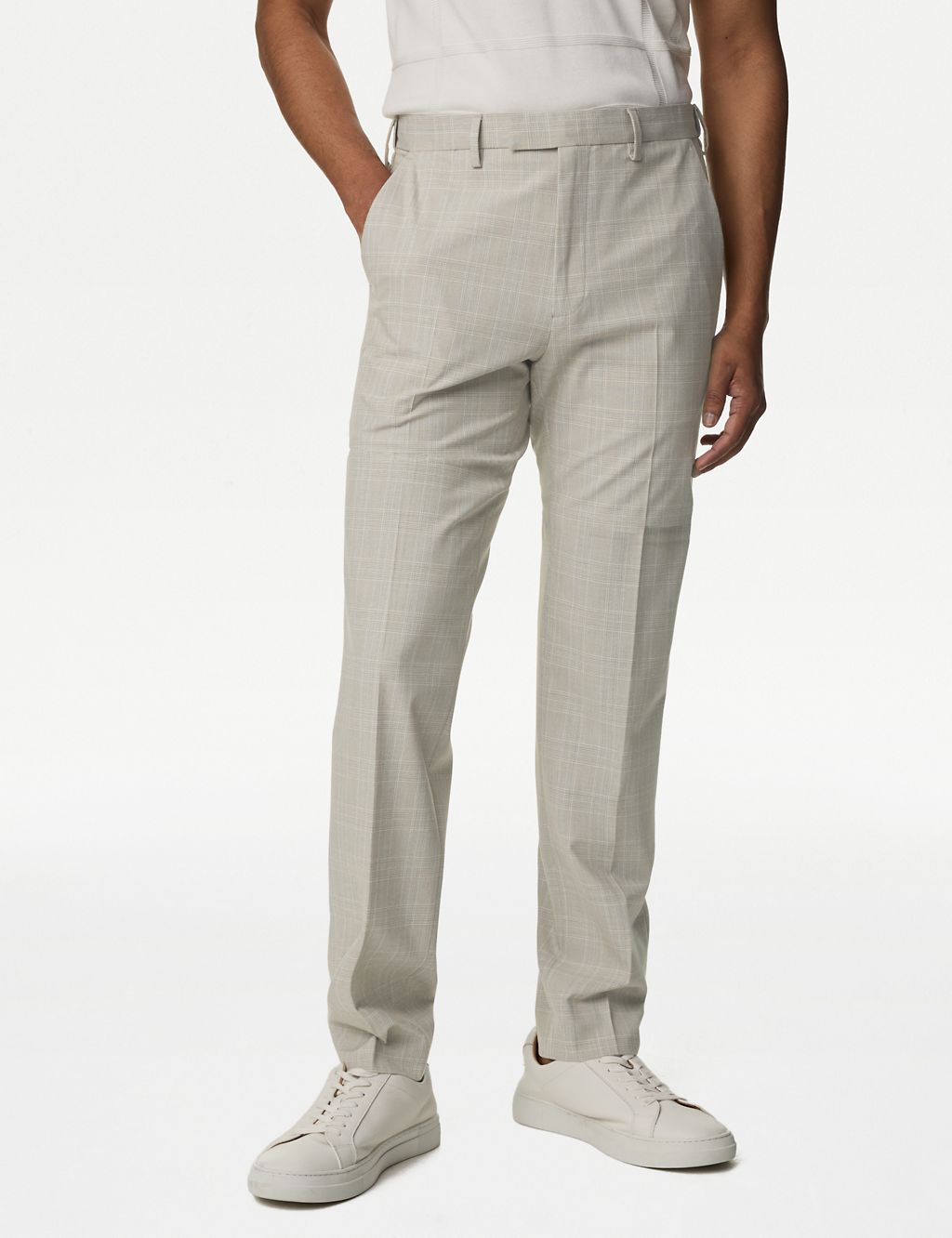 Tailored Fit Check Active Waist Trousers 3 of 8
