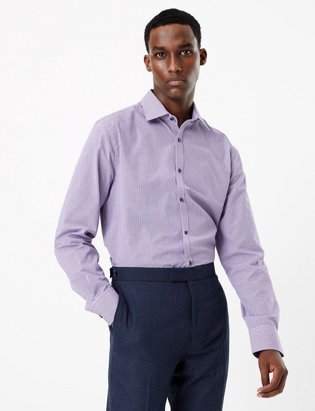 Tailored Fit Checked Easy Iron Shirt 3 of 5