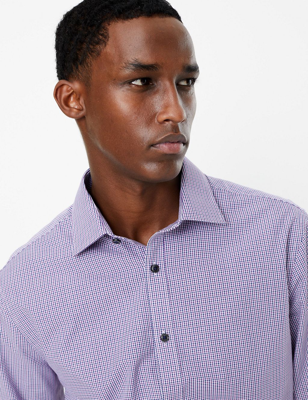 Tailored Fit Checked Easy Iron Shirt 2 of 5