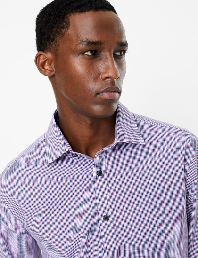 Tailored Fit Checked Easy Iron Shirt 3 of 5