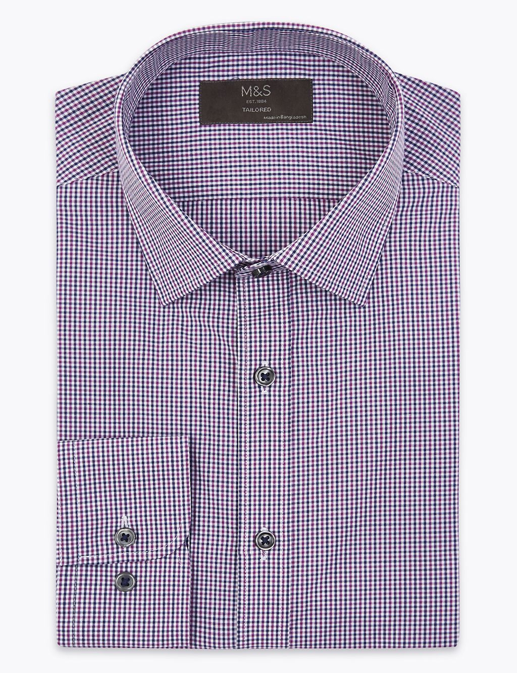 Tailored Fit Checked Easy Iron Shirt 1 of 5