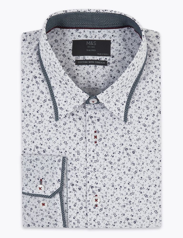 Tailored Fit Cotton Floral Shirt 2 of 4