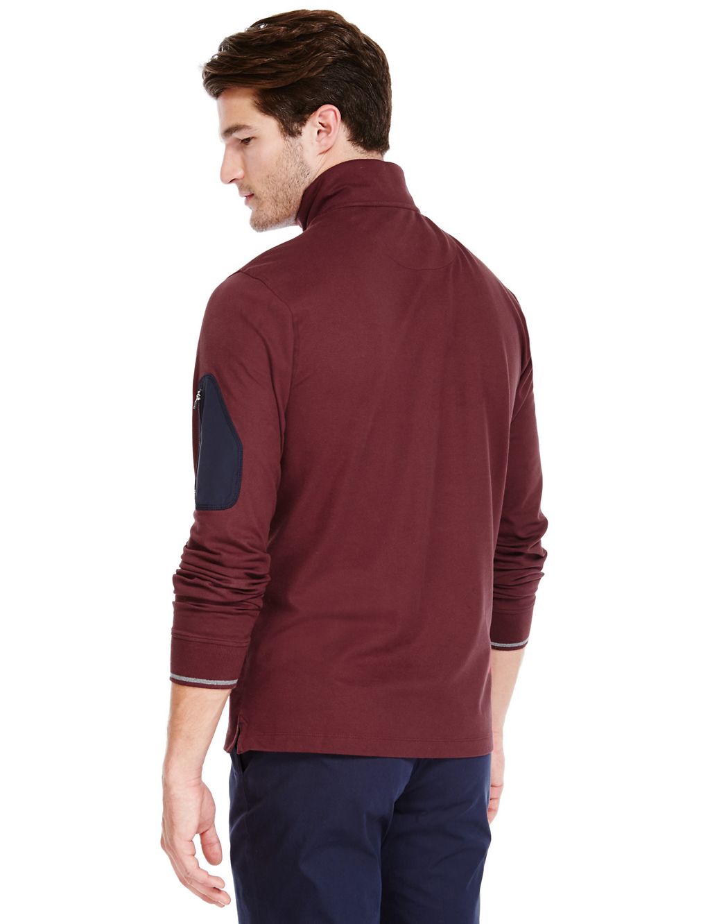 Tailored Fit Cotton Rich Rugby Top 2 of 4