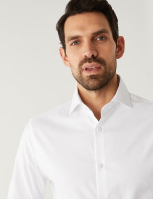 m&s tailored shirts