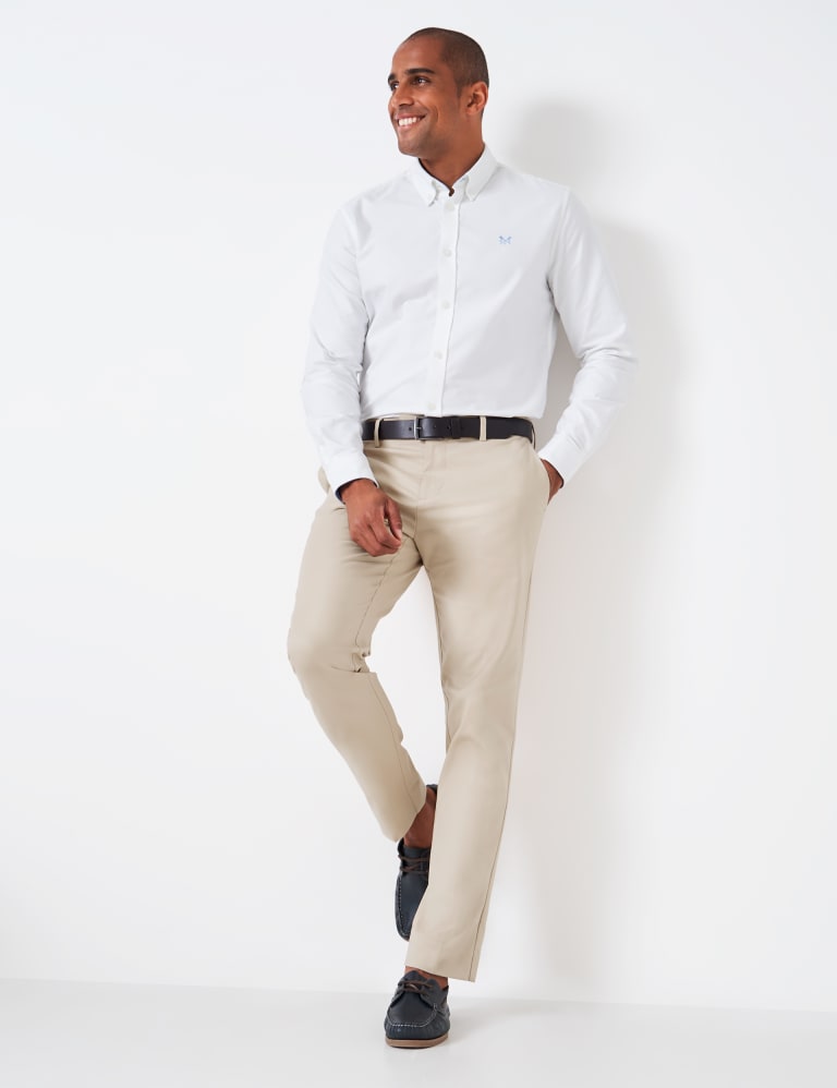 Tailored Fit Cotton Rich Stretch Trousers Crew Clothing M S