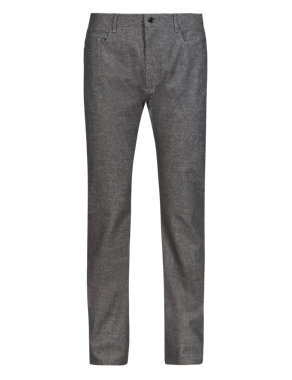 Tailored Fit Cotton Rich Textured Chinos Image 2 of 4