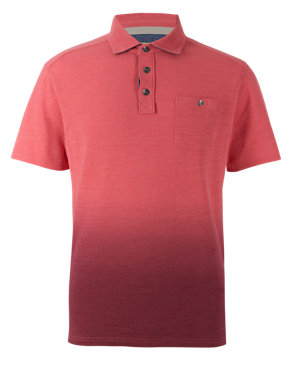 Tailored Fit Dip Dye Polo Shirt Image 2 of 5