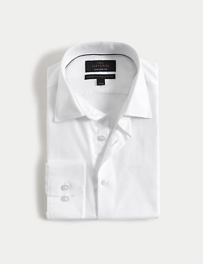 Tailored Fit Easy Iron Luxury Cotton Twill Shirt Image 2 of 7