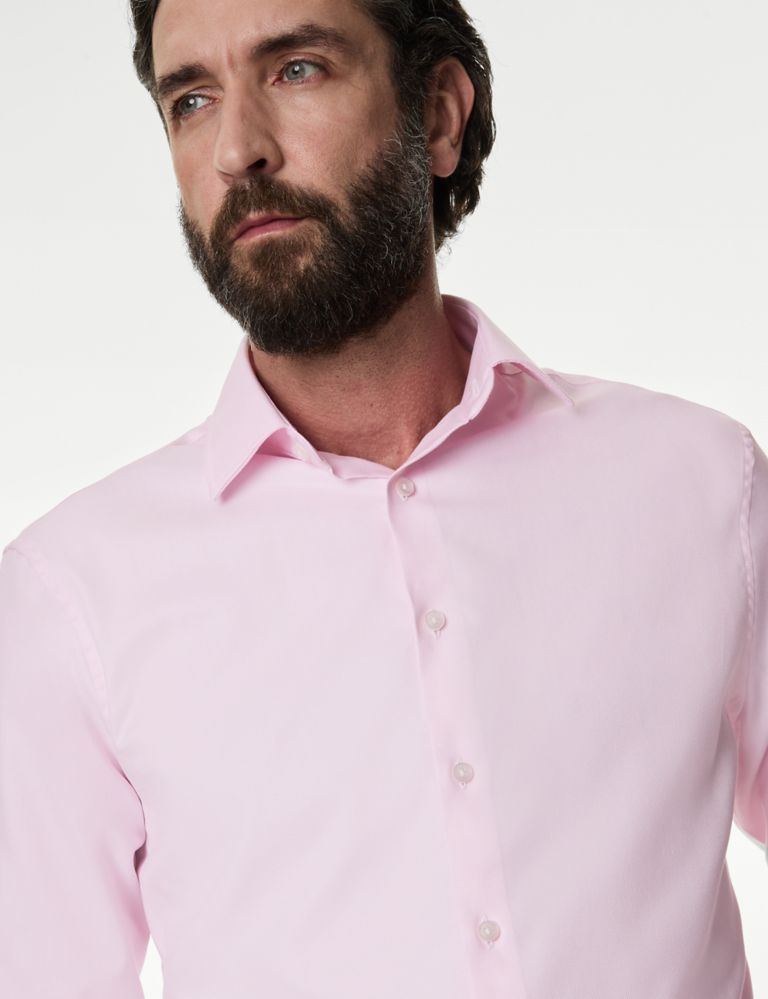 Tailored Fit Easy Iron Luxury Cotton Twill Shirt 1 of 4