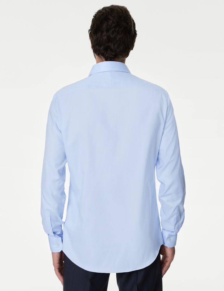 Tailored Fit Easy Iron Luxury Cotton Twill Shirt 4 of 5