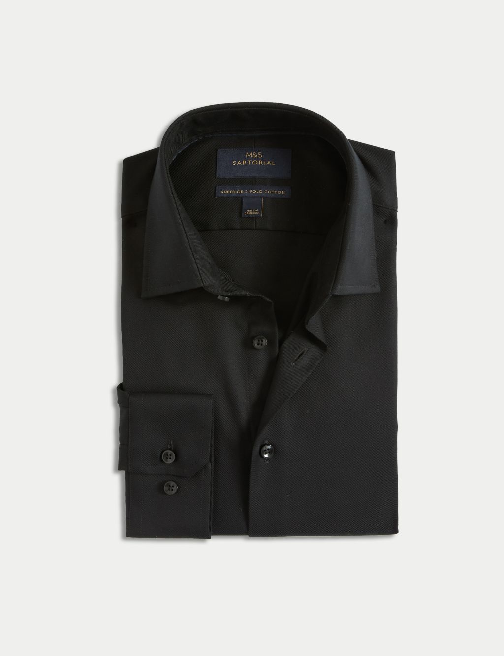 Tailored Fit Easy Iron Luxury Cotton Twill Shirt 1 of 2