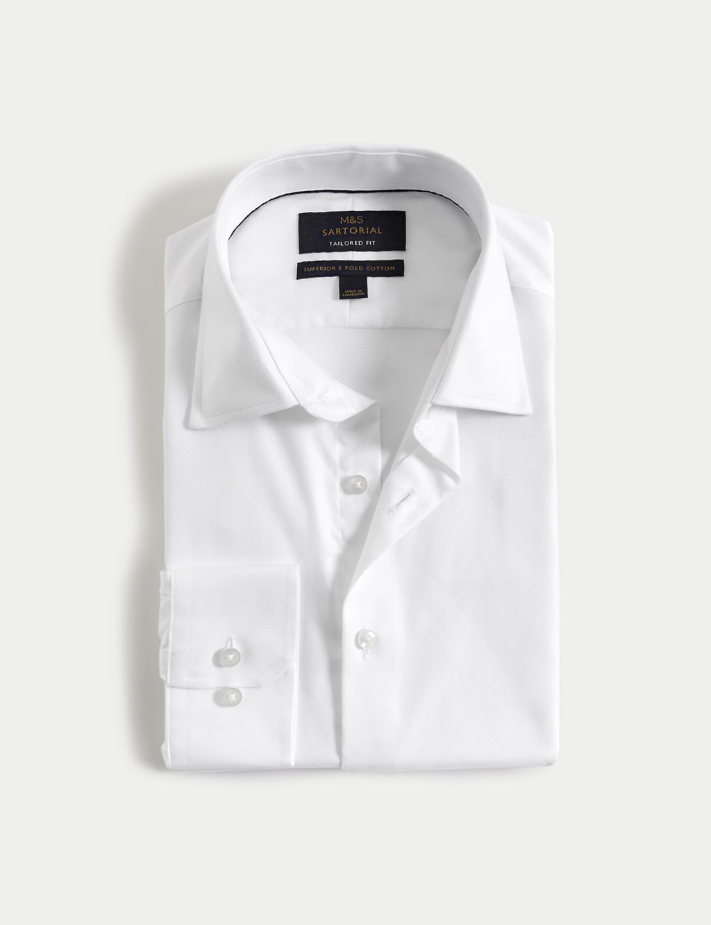 Tailored Fit Easy Iron Luxury Cotton Twill Shirt 1 of 7