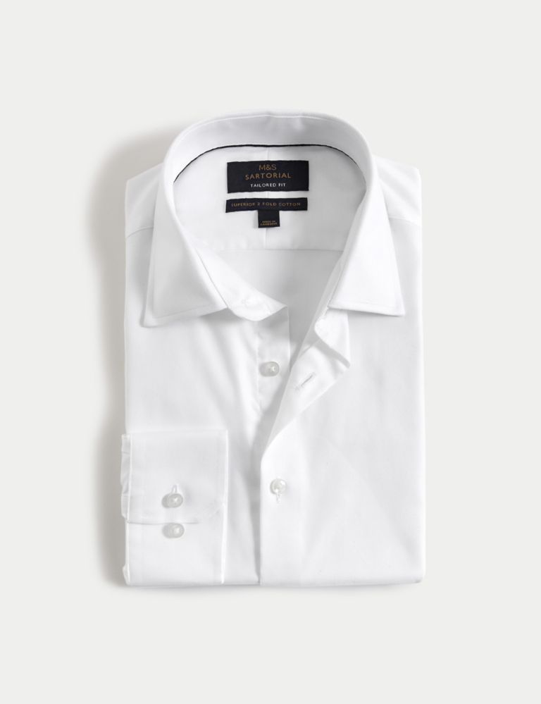 Tailored Fit Easy Iron Luxury Cotton Twill Shirt 2 of 7
