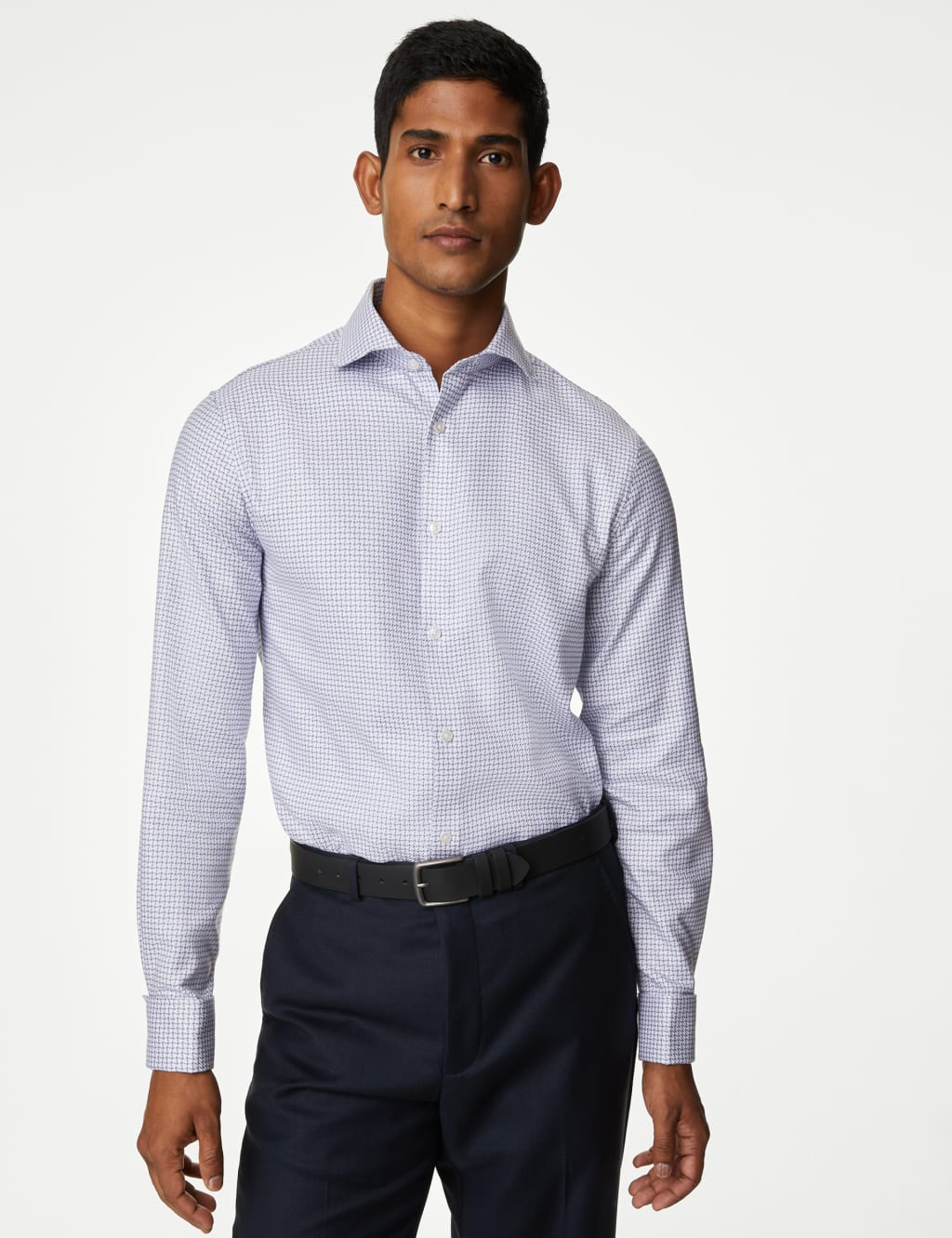 Tailored Fit Easy Iron Pure Cotton Shirt