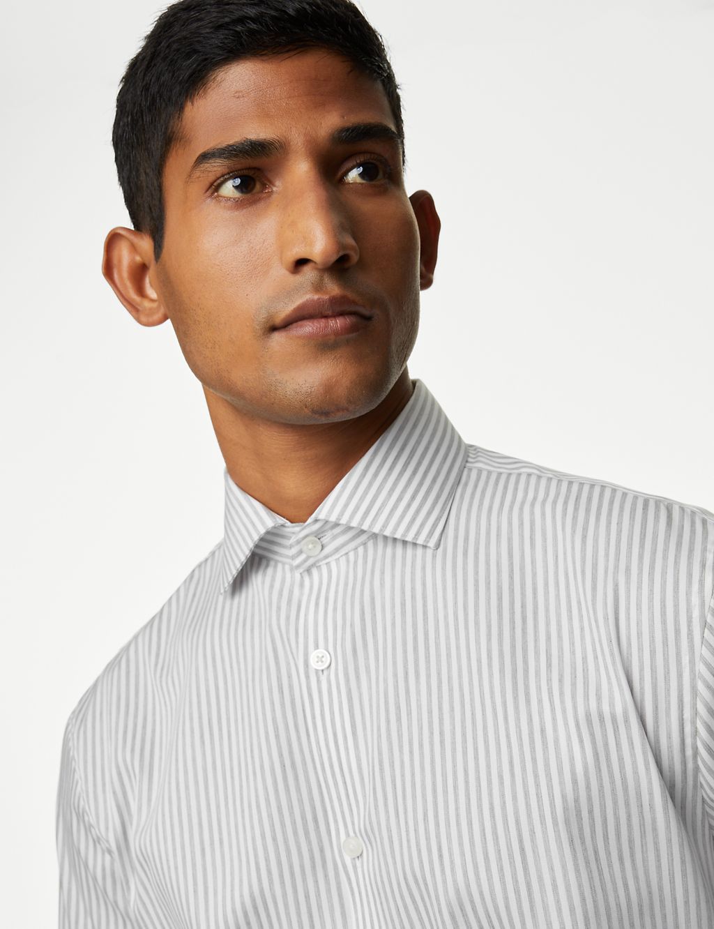 Tailored Fit Easy Iron Pure Cotton Shirt | M&S SARTORIAL | M&S