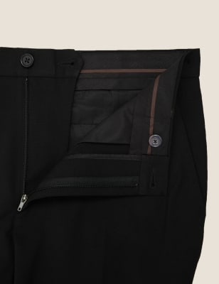Tailored Fit Flat Front Stretch Trousers Image 2 of 5
