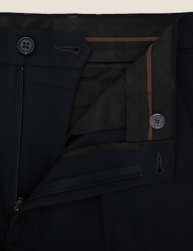 Tailored Fit Flat Front Stretch Trousers 7 of 9