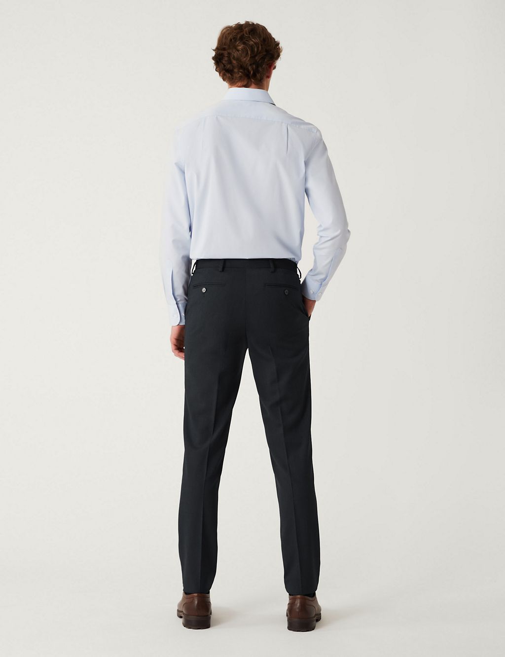 Tailored Fit Flat Front Stretch Trousers 8 of 8