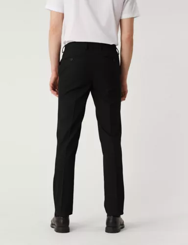 Tailored Fit Flat Front Stretch Trousers 6 of 9