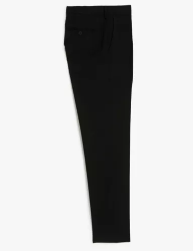 Tailored Fit Flat Front Stretch Trousers 3 of 9