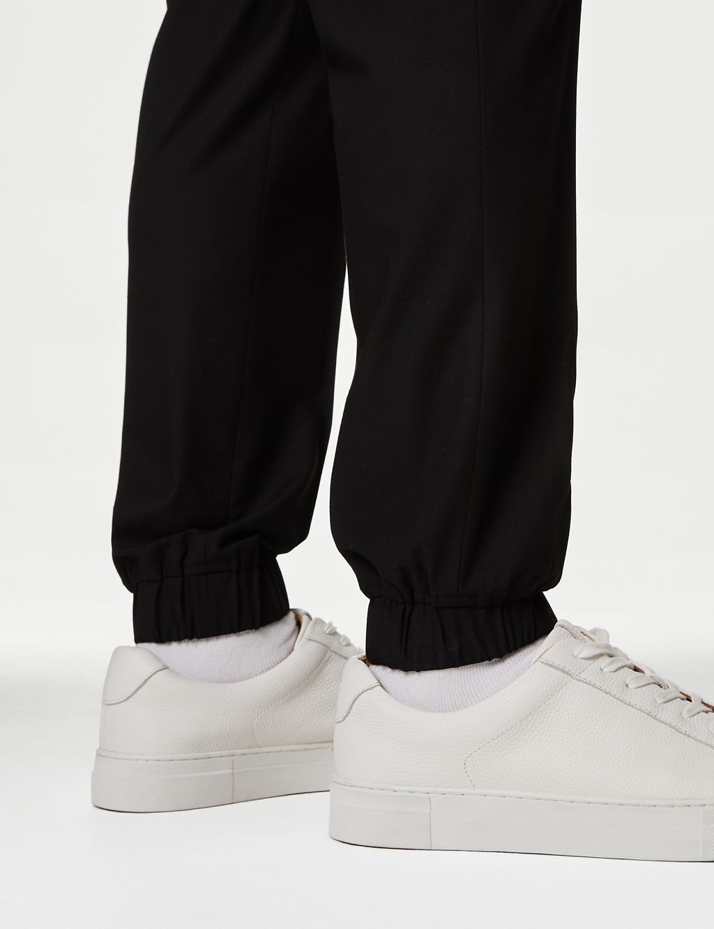 Tailored Fit Flat Front Textured Trousers 4 of 9