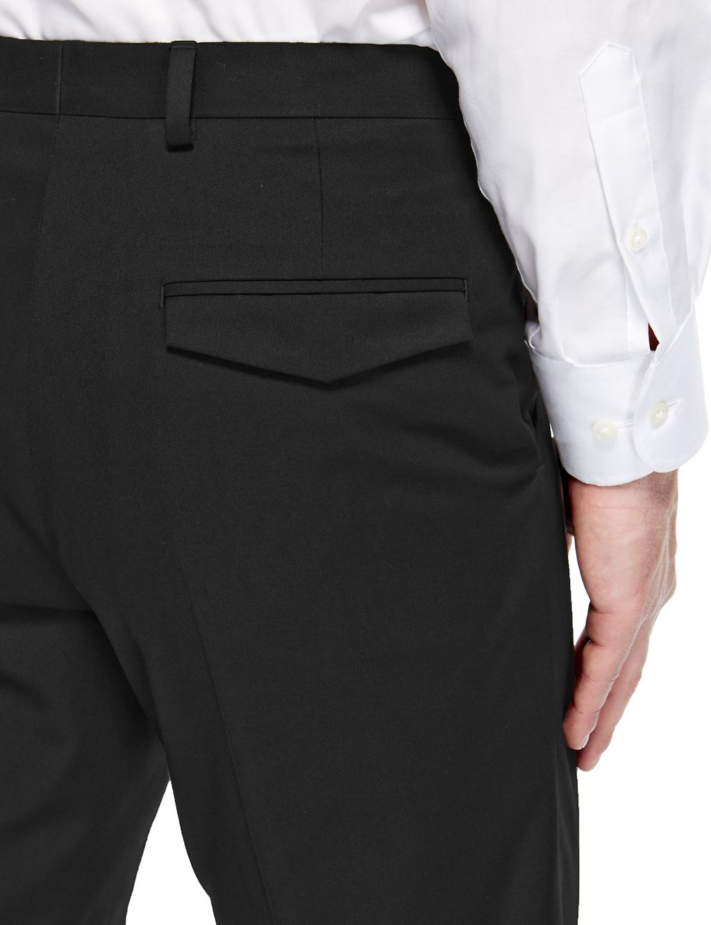 Tailored Fit Flat Front Trousers 4 of 4
