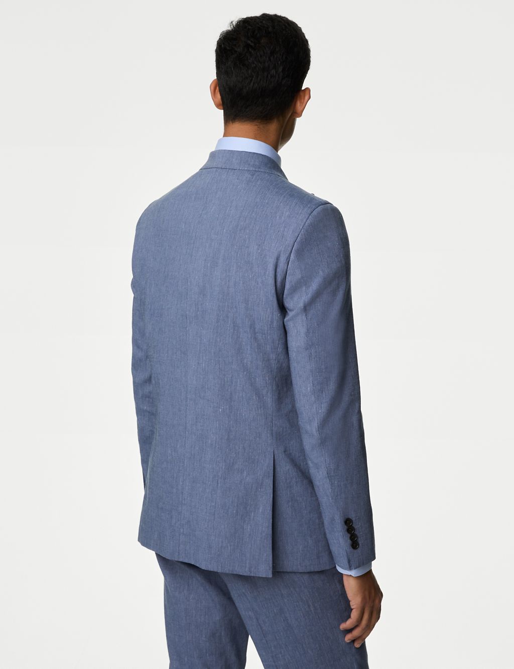 Tailored Fit Italian Linen Miracle™ Double Breasted Suit Jacket 5 of 8
