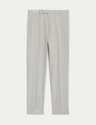 Tailored Fit Italian Linen Miracle™ Puppytooth Suit Trousers Image 2 of 6