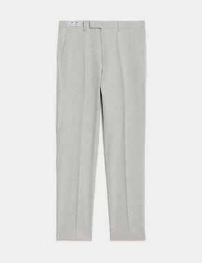 Tailored Fit Italian Linen Miracle™ Puppytooth Suit Trousers Image 2 of 6
