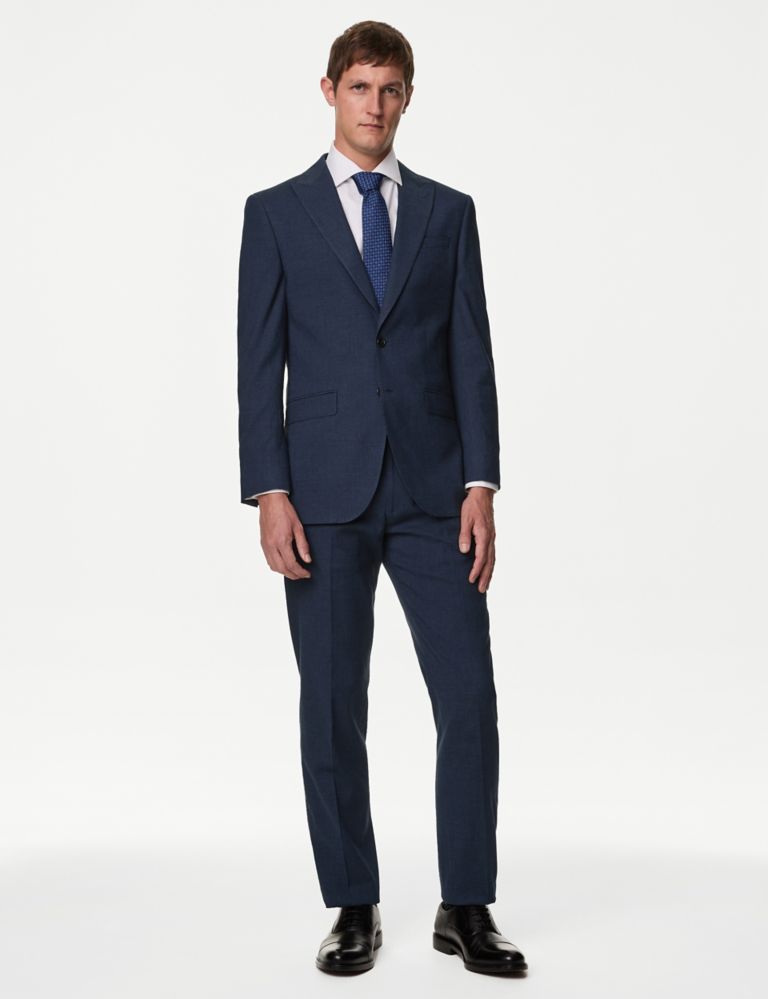 Tailored Fit Italian Linen Miracle™ Puppytooth Suit Trousers 7 of 7