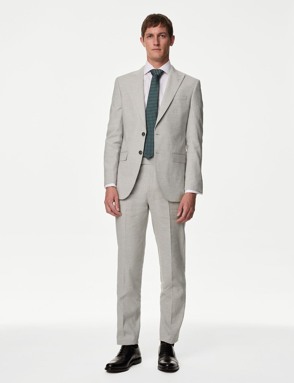 Tailored Fit Italian Linen Miracle™ Puppytooth Suit Trousers 6 of 6