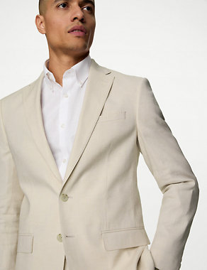 Tailored Fit Italian Linen Miracle™ Suit Jacket Image 2 of 5