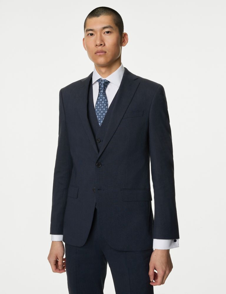 Tailored Fit Italian Linen Miracle™ Suit Jacket 8 of 9