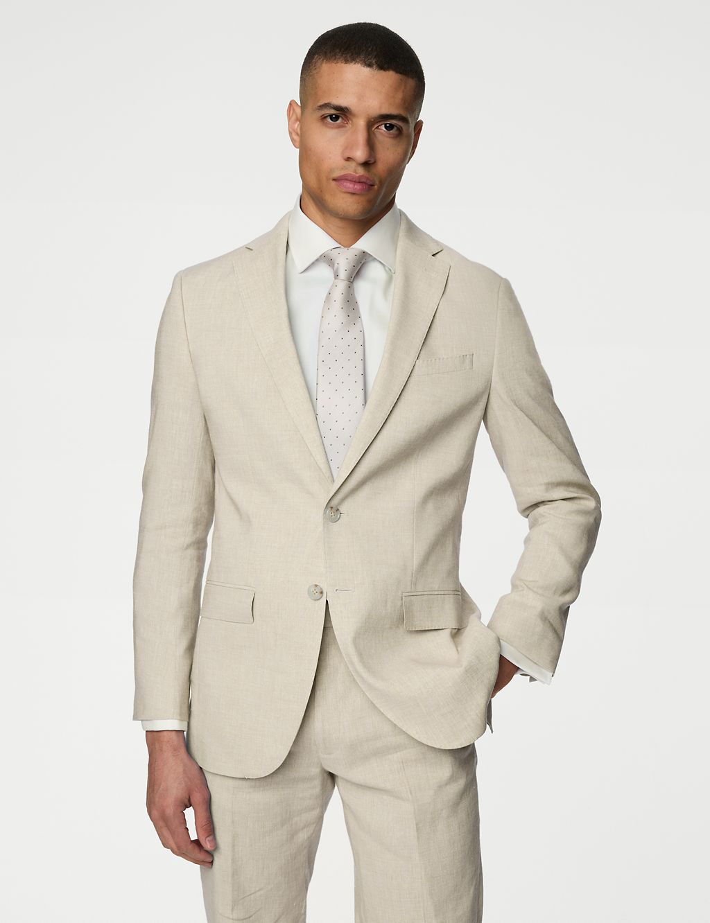 Tailored Fit Italian Linen Miracle™ Suit Jacket 3 of 5
