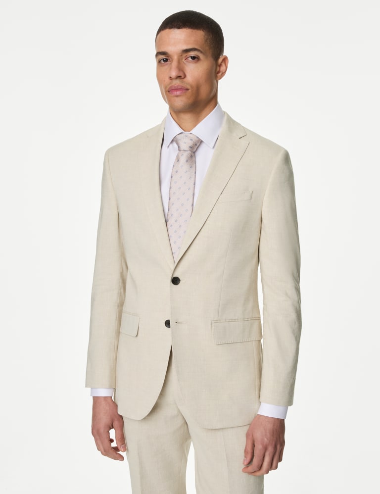 Tailored Fit Italian Linen Miracle™ Suit Jacket 1 of 7