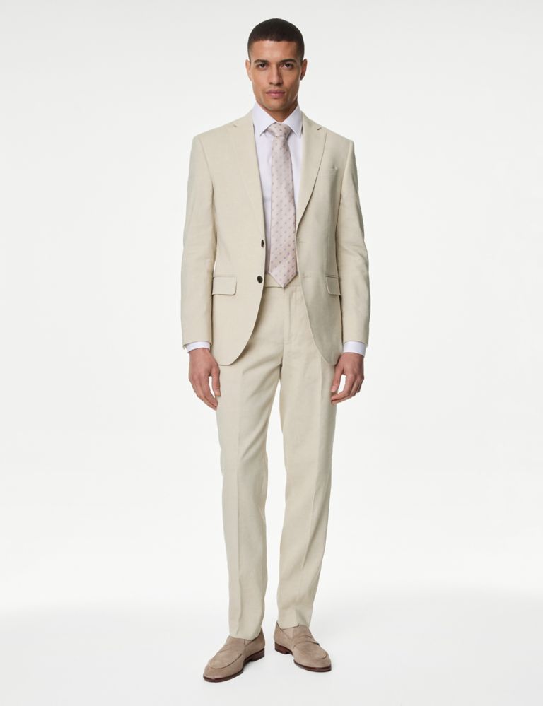 Buy Tailored Fit Italian Linen Miracle™ Suit Jacket | M&S Collection | M&S