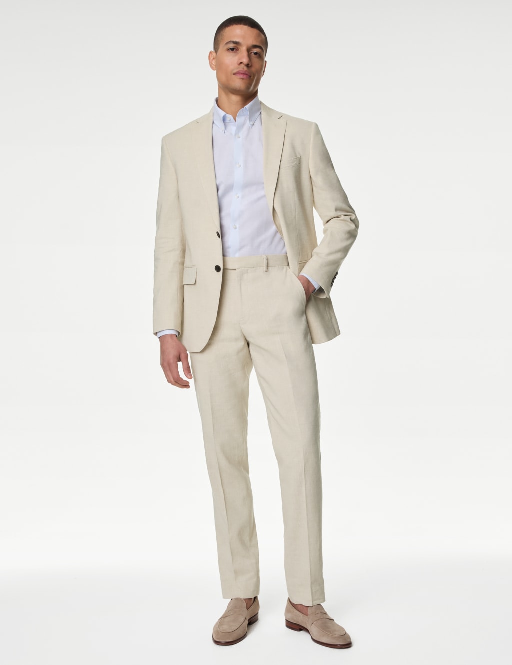 Tailored Fit Italian Linen Miracle™ Suit Jacket M&S Collection M&S