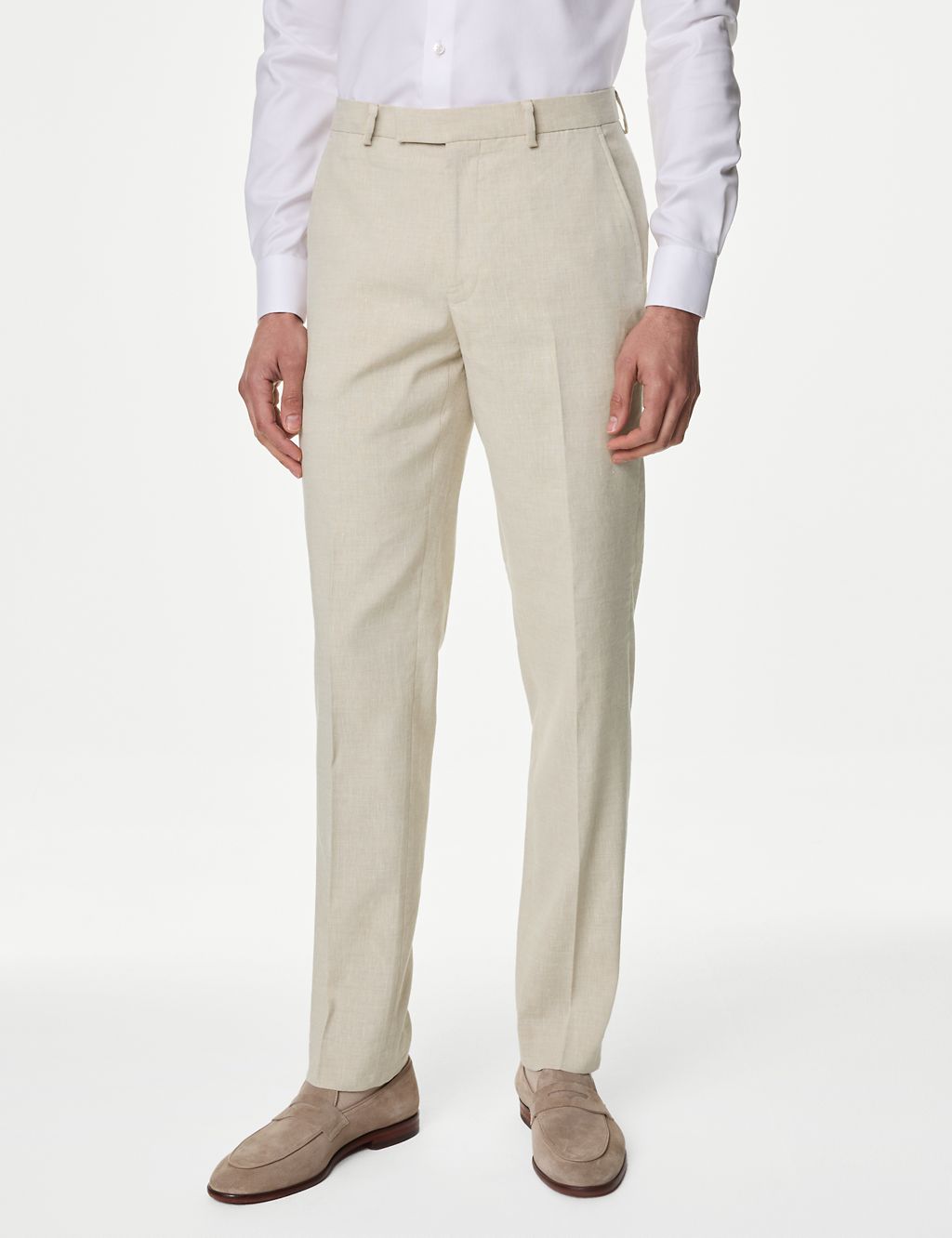 Tailored Fit Italian Linen Miracle™ Suit Trousers 3 of 7