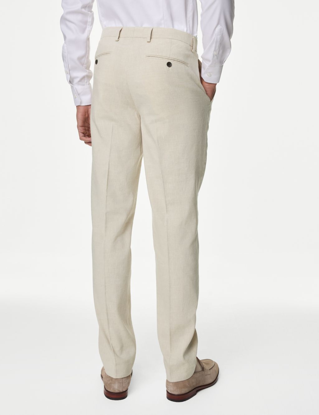 Tailored Fit Italian Linen Miracle™ Suit Trousers 6 of 7